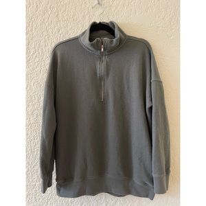 Aerie Oversized Quarter Zip Sweatshirt